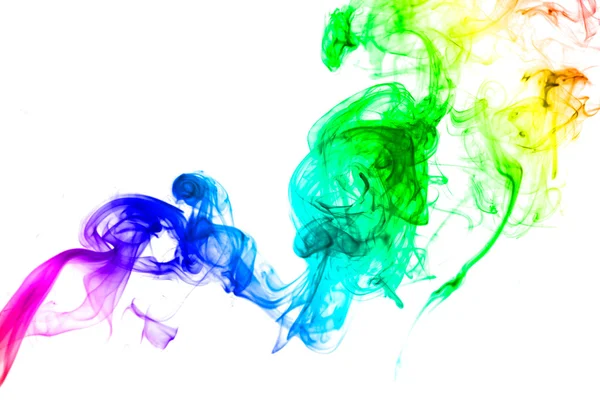 Bright colorful smoke abstract shapes — Stock Photo, Image