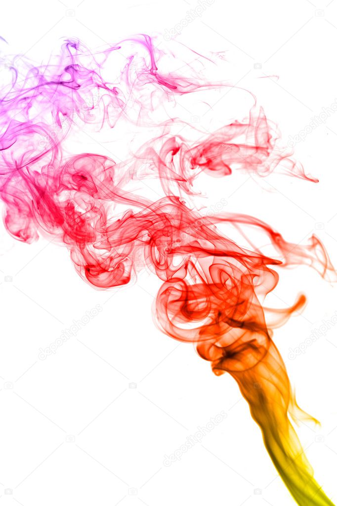 Bright colorful smoke abstract shapes