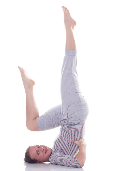 Girl on the yoga — Stock Photo, Image