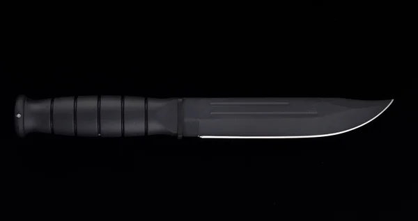 Knife on black — Stock Photo, Image