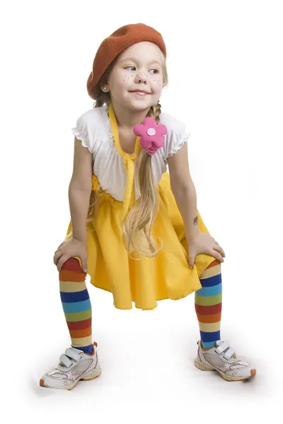 Lustige kleine Mädchen lächeln. — Stockfoto