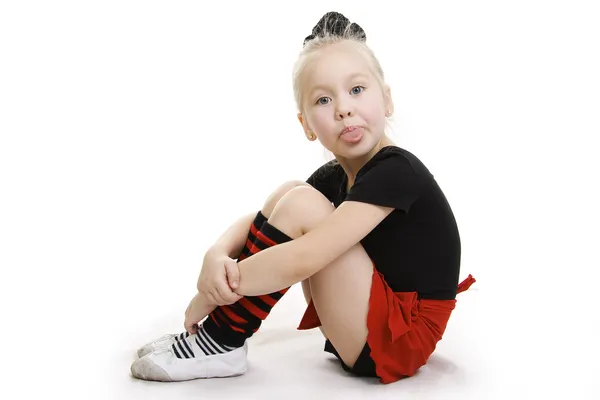 Sports little girl. — Zdjęcie stockowe