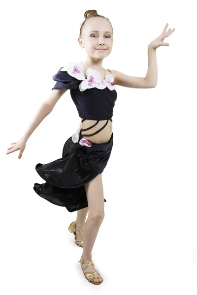 Kleines Mädchen tanzt. — Stockfoto