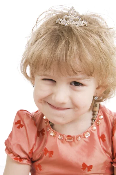 Fan kleines Mädchen lächelt. — Stockfoto