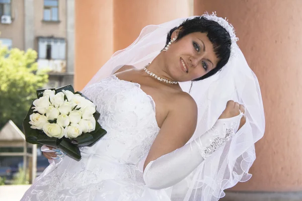 Una sposa felice — Foto Stock