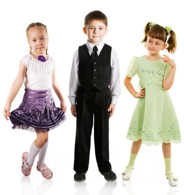 Fashionable children clipart