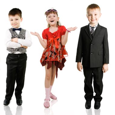 Fashionable children clipart