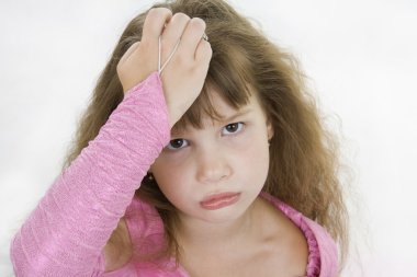 Girl Princess sad. clipart