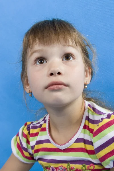 Ventilátor holčička s úsměvem. — Stock fotografie