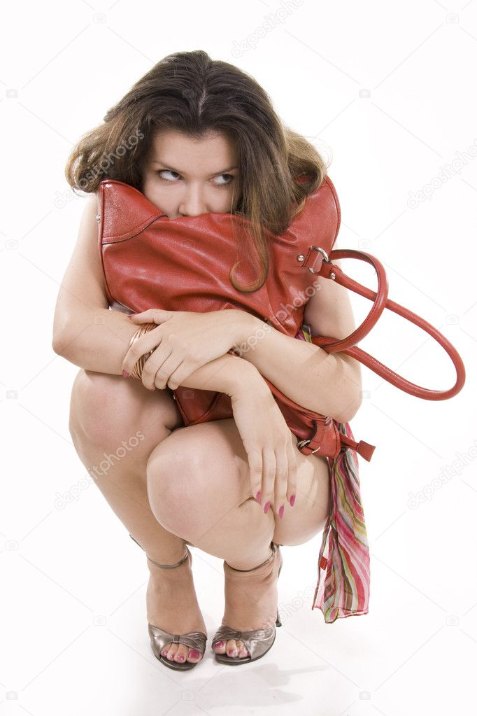 Woman with handbag.