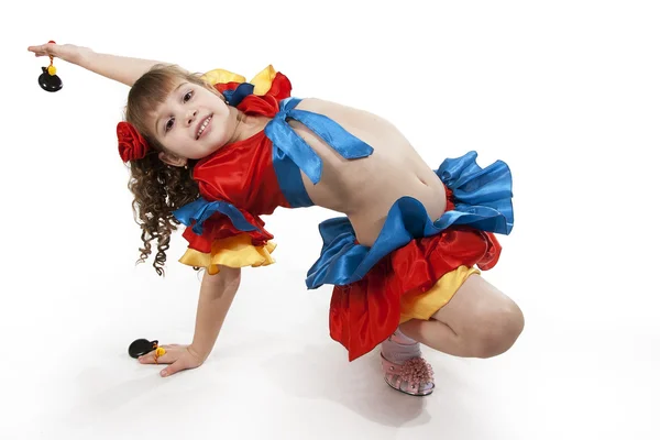 Mały dziewczyna tancerz. — Zdjęcie stockowe