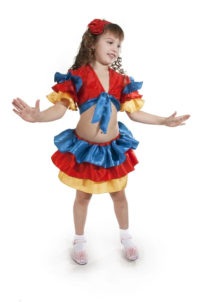 Mały dziewczyna tancerz. — Zdjęcie stockowe
