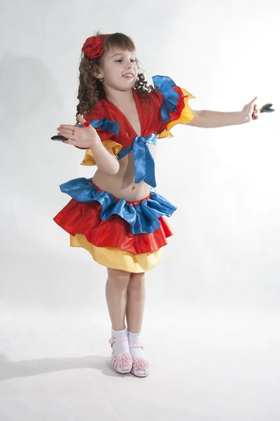 작은 소녀 댄서. — 스톡 사진