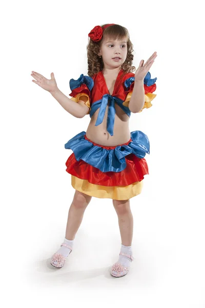 Kis lány táncos. — Stock Fotó