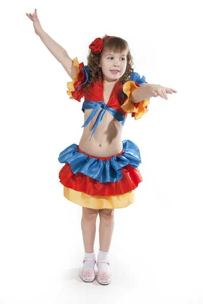 Kis lány táncos. — Stock Fotó