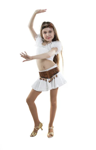 Malá holka tanečnice. — Stock fotografie