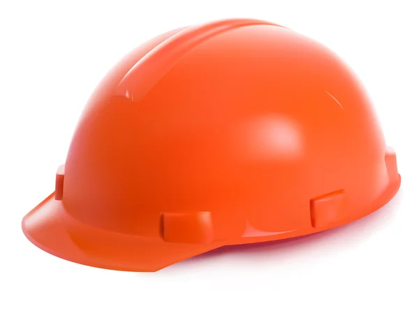 オレンジ色のハード帽子 ベクトル イラスト — ストックベクタ
