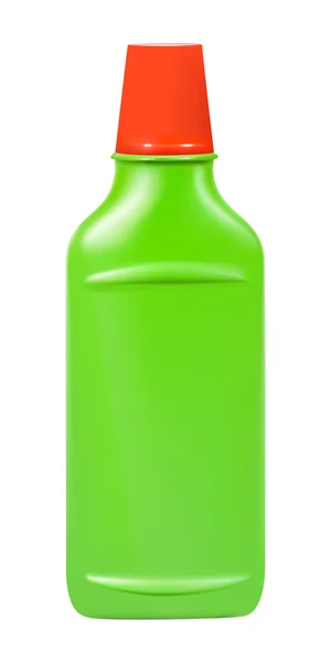 Bottiglia Detergente Plastica Isolata Fondo Bianco Illustrazione Vettoriale — Vettoriale Stock