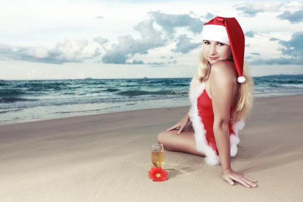 Sexy Weihnachtsmann — Stockfoto