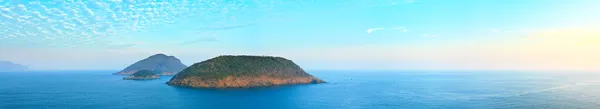 Panorama Del Mar Con Islas Puesta Sol —  Fotos de Stock