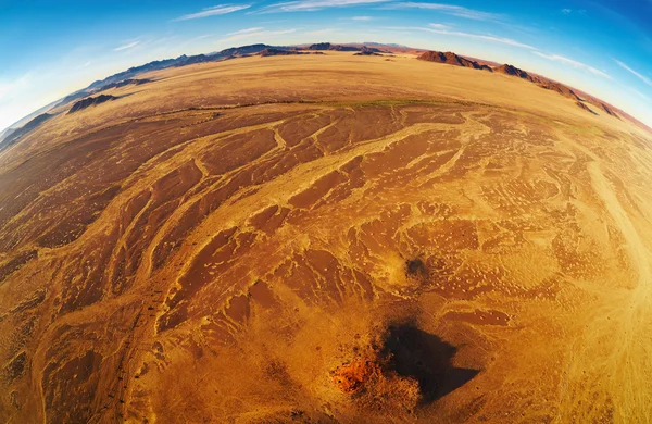 Namib woestijn, fisheye schot — Stockfoto