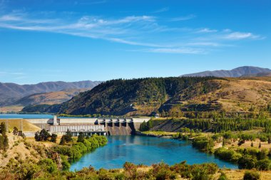 Aviemore hydroelectric dam, New Zealand clipart