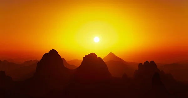 Sahara-Wüste, Hoggar-Berge, Algerien — Stockfoto