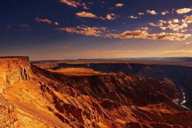 Fish River canyon the second largest canyon in the world, South Namibia clipart