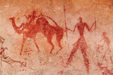 Rock paintings of Tassili N'Ajjer, Algeria clipart