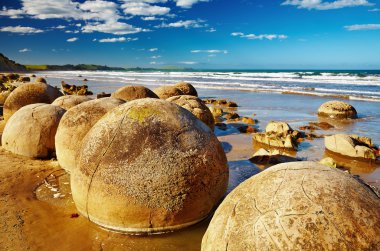 Moeraki Boulders, New Zealand clipart