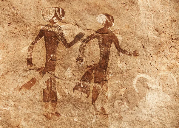Rock paintings of Tassili N'Ajjer, Algeria — Stock Photo, Image
