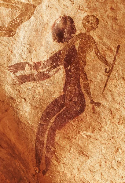 Pitture rupestri di Tassili N'Ajjer, Algeria — Foto Stock