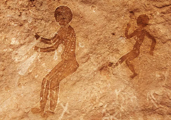 Pinturas rupestres de Tassili N 'Ajjer, Argélia — Fotografia de Stock
