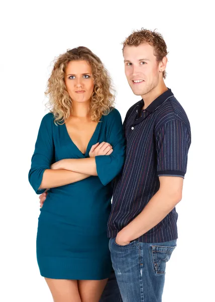 Young surprised couple. — Stock Photo, Image