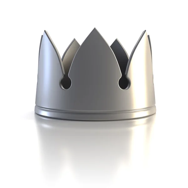 Izole gümüş crown — Stok fotoğraf
