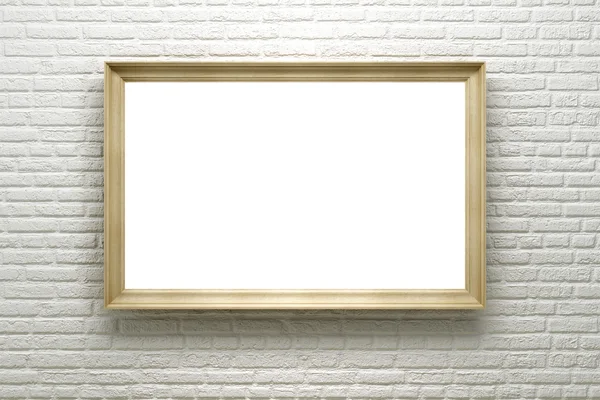 Blank frame on the brick wall — Stock Photo, Image