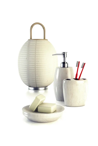 Lámpara y accesorios de baño — Foto de Stock