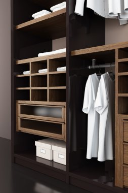 Modern closet 3d rendering clipart