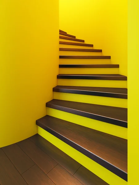 Spiralne schody drewniane, — Zdjęcie stockowe