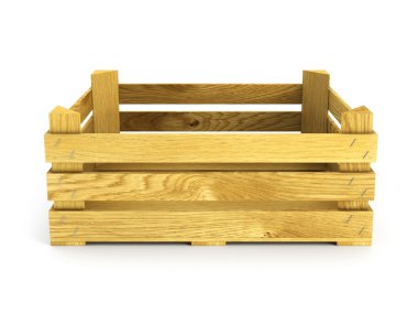 Empty wooden crate clipart