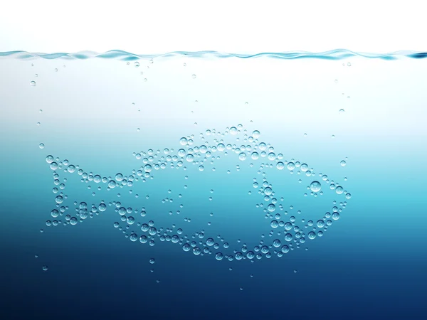 Hal buborék szimbolikus — Stock Fotó