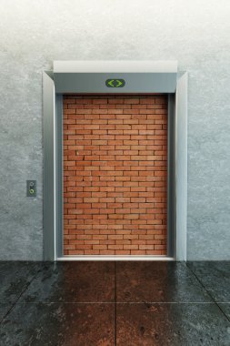 Modern elevator with deadlock clipart