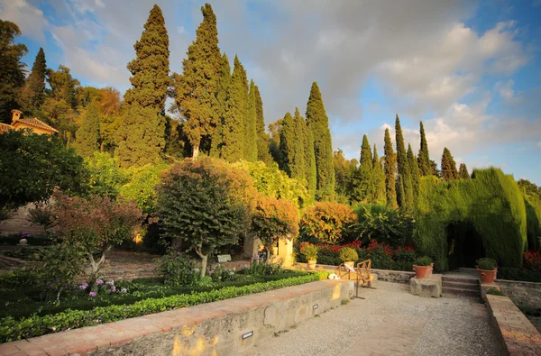 Alhambra ogród, granada, Hiszpania — Zdjęcie stockowe
