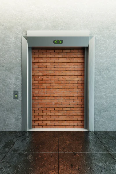 Σύγχρονο ανελκυστήρα με το αδιέξοδο — Φωτογραφία Αρχείου