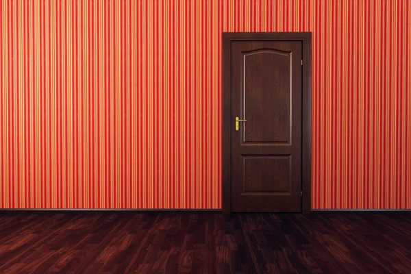 Prázdný pokoj se dveřmi — Stock fotografie