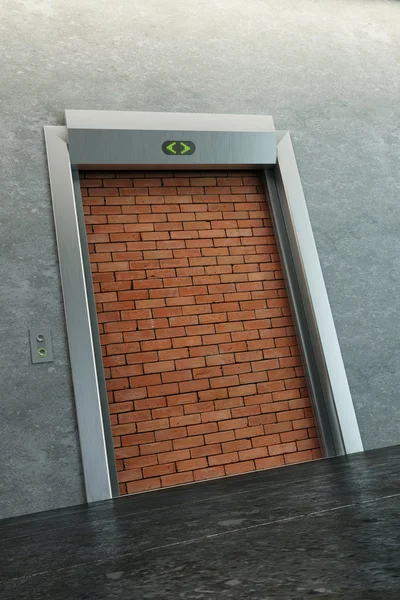 Moderner Aufzug Mit Festgefahrenem Render — Stockfoto