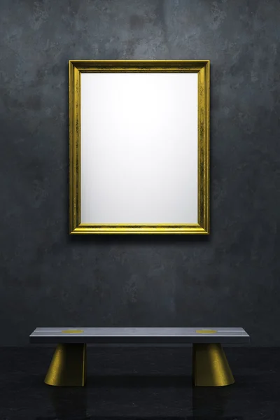 Marco en blanco en la galería — Foto de Stock