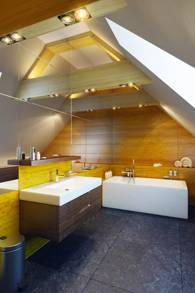 Bir banyo modern iç mekan tasarımları — Stok fotoğraf