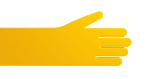 Mão humana simbólica isolada — Fotografia de Stock
