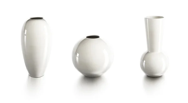 Набор керамических ваз Стоковое Изображение
